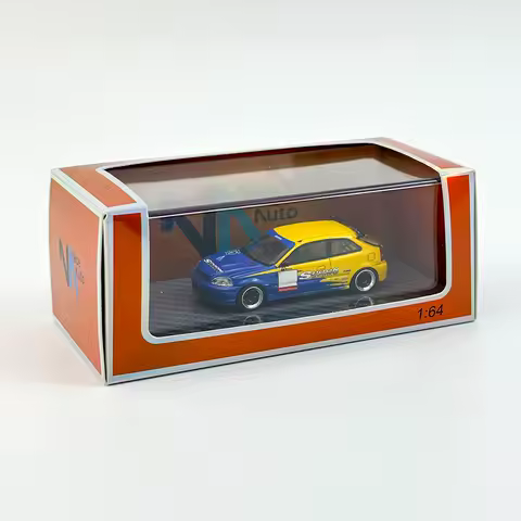 NA 1:64 Scale Resin Honda Civic EK9 Type R SPOON Toys Sports Cars Model Classics Adult Gifts Souvenir Collection Static Display