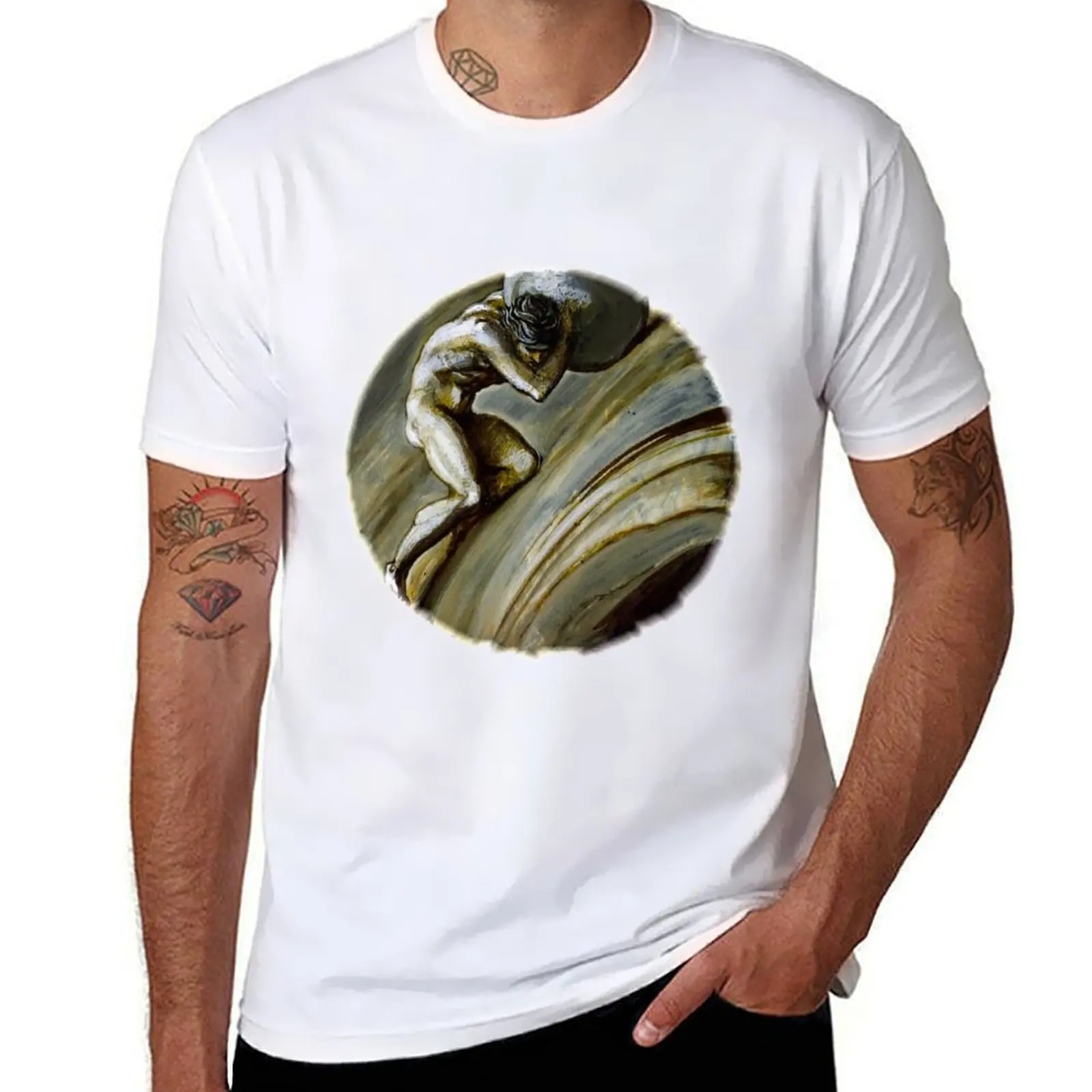

Sisyphus by Sir Edward Coley Burne-Jones T-Shirt cotton t shirt pack man t shirt luxury T-Shirt