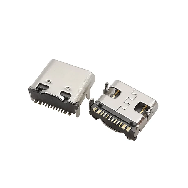 20 szt. USB typu C żeńskie 16-pinowe gniazdo SMT Port ładowania PCB Złącze lutowane USB C