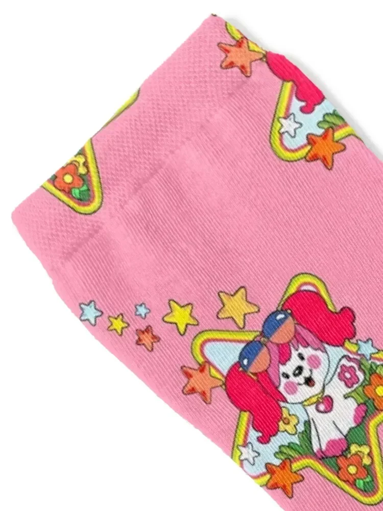 Poochie - Retro 80s Pink Dog Socks luxury sports stockings Stockings man winter thermal Girl'S Socks Men's