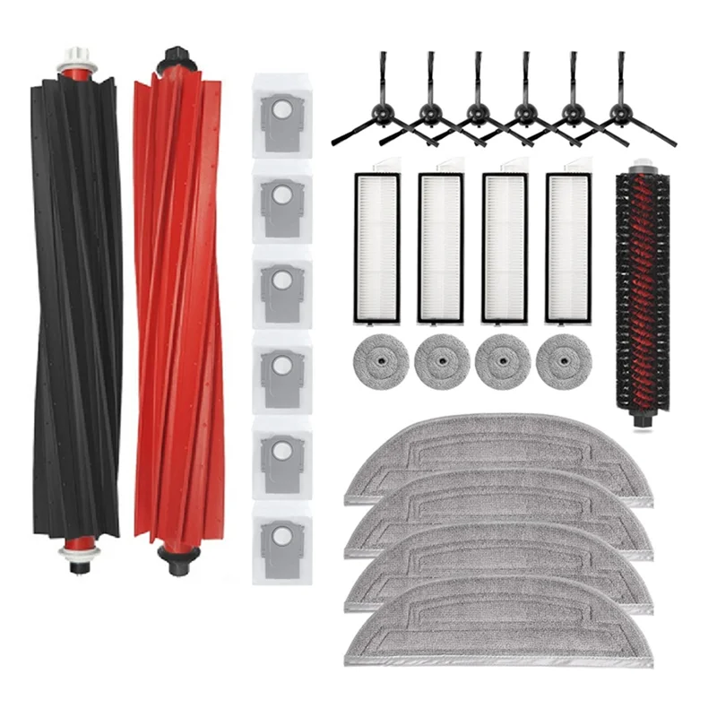 A97T Replacement Kit- For Roborock S8 Max Ultra Vacuum Cleaner 26PCS Main Brush, Edge Brush, Mop Cloth, Dust Bag& Filter