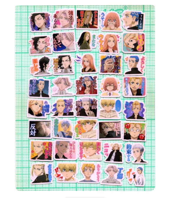 

40 шт. наклеек с персонажами аниме Тачибана Хината и Ханагаки Такемичи, 2-3 см, для ноутбуков и книг, DIY