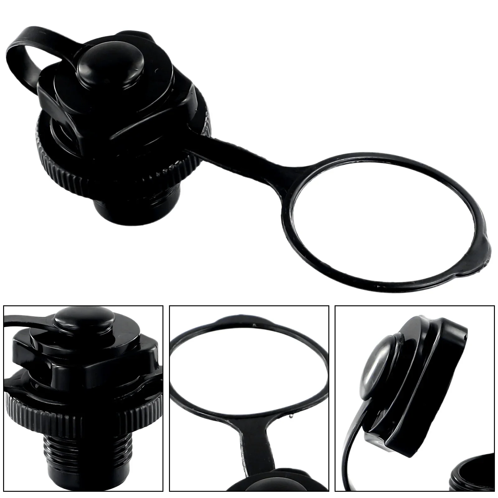 

1PC Black Air Cap Screw Valve For Vegas Later Style For Premium Inflatable Boat Air Mattress Air Valve Nozzle Cap 22mm