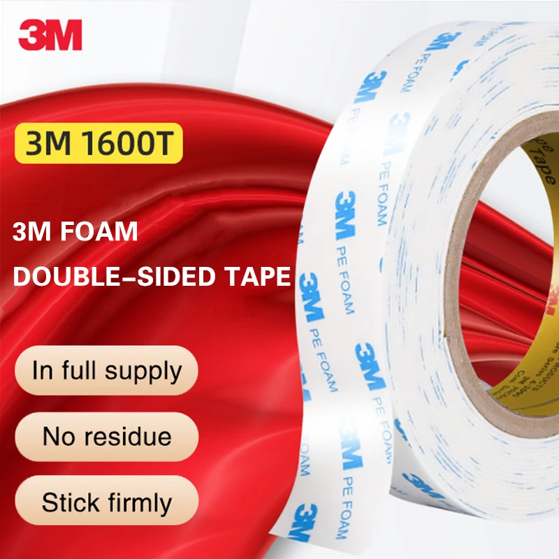 3M Foam Double-Sided Tape 1600T Strong Non-Trace Tape High Temperature Resistance High Quality Pe Foam Tape