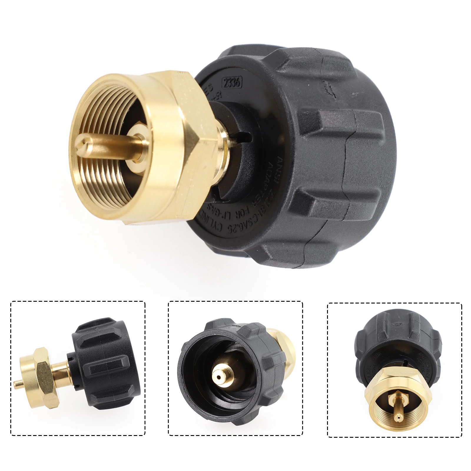 

Convenient Propane Refill Coupler Brass Tank Adapter for 1 Lb Cylinders compatible with For QCC1 Regulator Valve