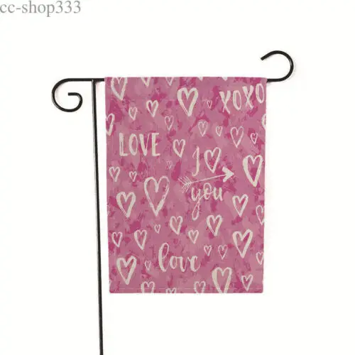 Love Garden Flag Gifts Two Sided Burlap Yard Banner Yard Decor 12*18in &4