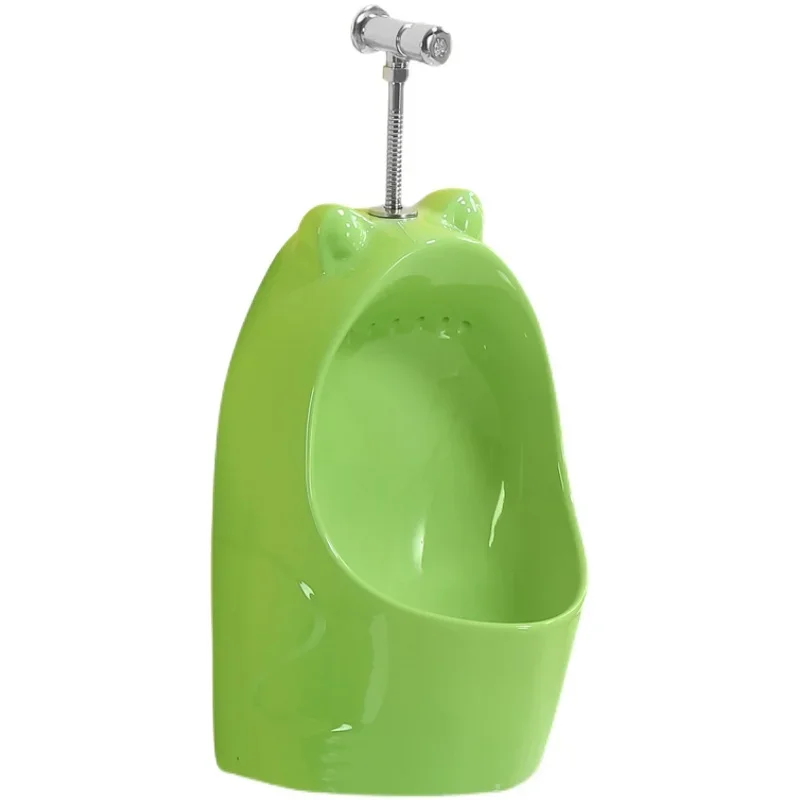 Children's Color Urine Cup Ceramic Wall-Mounted Urinal Funnel Toilet Floor Manual Induction Urinal