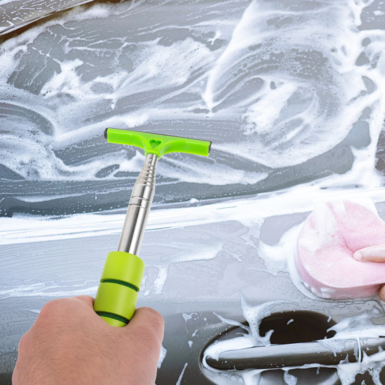 

3Pcs Car Mirror Squeegee Retractable Handle Side Mirror Cleaner Lightweight Compact Car Window Squeegee Tool Window Cleaner Tool