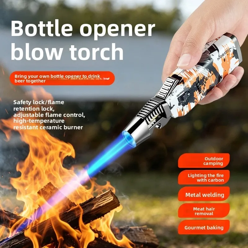 New Multi-functional Direct-jet Lighter, Windproof, with Bottle Opener and Spray Gun, Portable Outdoor Ignition Gun
