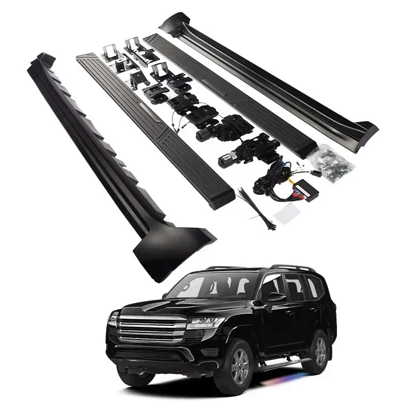 Auto PartsAll Black Style LC300 With LED Lights And Electric Running Boards For 300 Running Boards