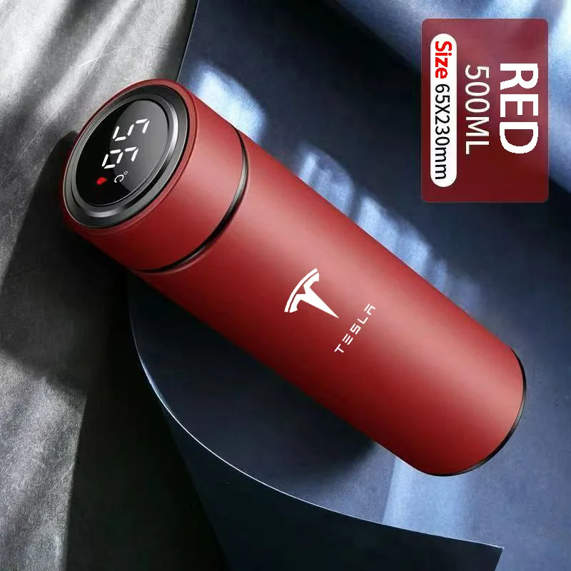 

500ML Portable Stainless Steel Water Bottle Water Cup Car Travel Mug For Tesla Model 3 Model S Model X Model Y Roadster SpaceX