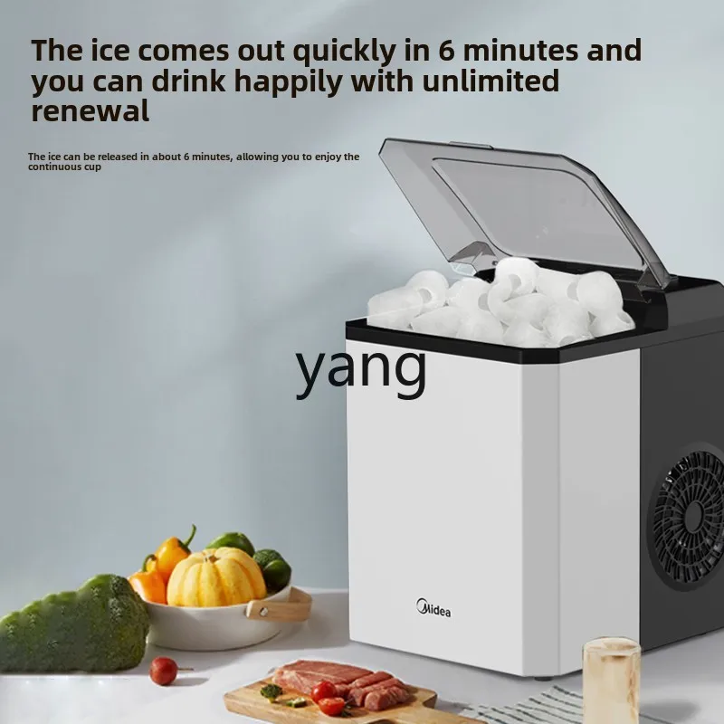 CX pequeña máquina de hielo automática para el hogar, máquina de cubitos de hielo para dormitorio al aire libre, máquina de hielo comercial para té de la leche