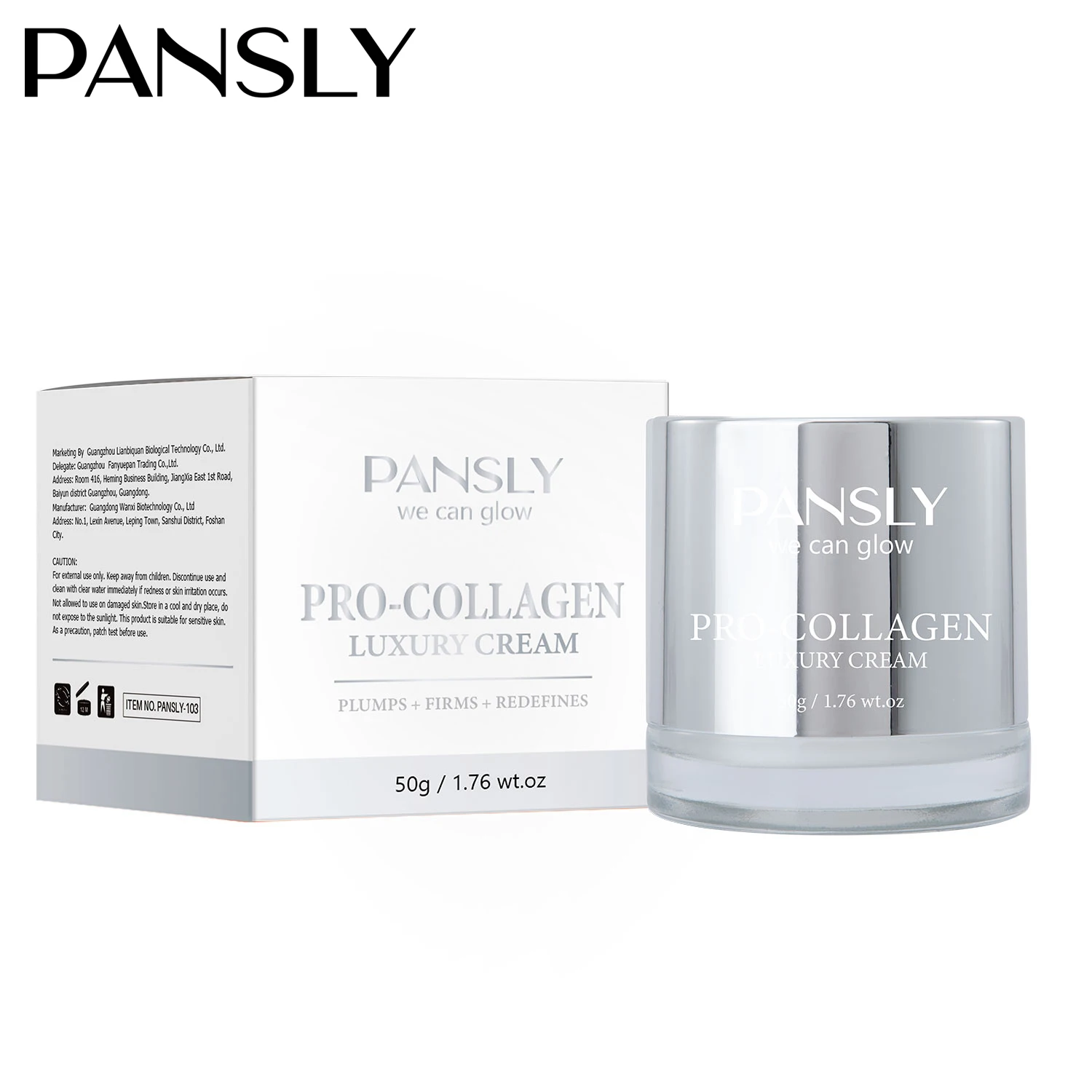 PANSLY-Colágeno Creme Facial, Reparação Retol, Hidratante, Nutritivo, Anti-Envelhecimento, Facial, Cuidados com a pele