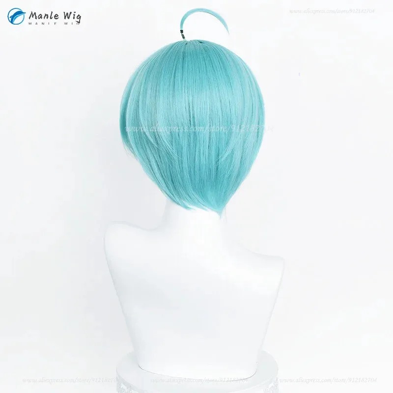 2025 เกม อีเอส คอสเพลย์ 30 ซม. วิกผมอนิเมะสีฟ้า ชินไค คานาตะ วิกผมสังเคราะห์ทนความร้อน + หมวกคลุมวิก