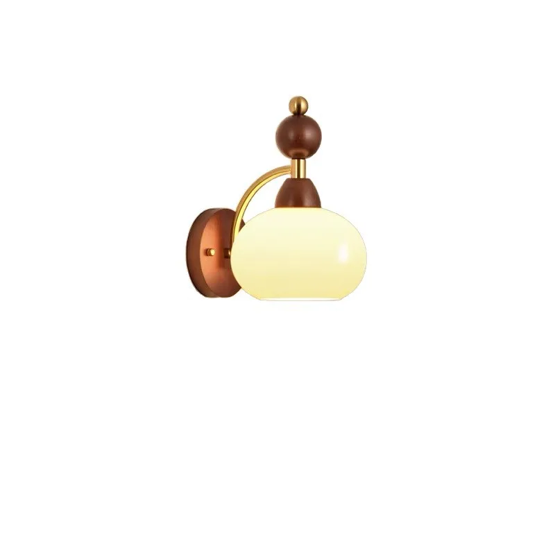 

American retro wall bedroom bedside lamp medieval advanced wabi wind living room corridor background wall aisle lamp