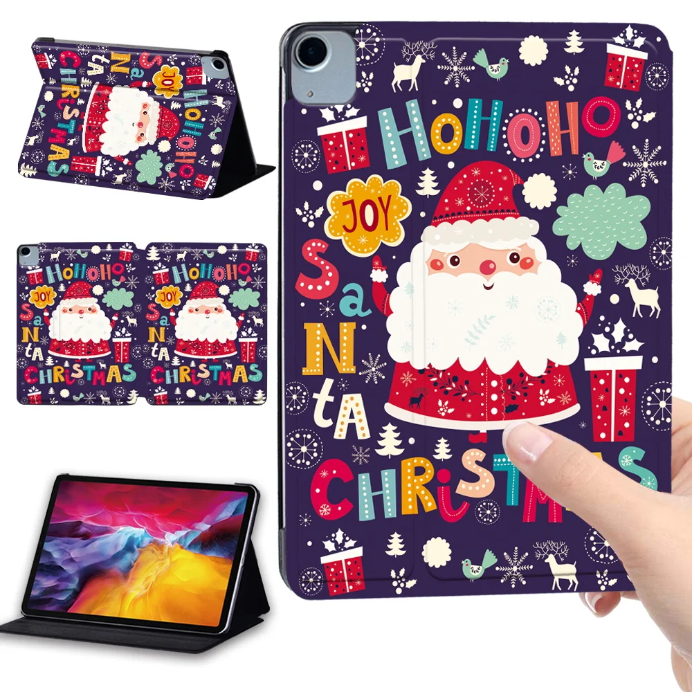 For Apple IPad Air 4 10.9 Case/Pro 11 2021 2020 2018 Cover/Air 3 Pro 10.5/Pro 9.7 Air 1 2 Christmas Pattern Leather Tablet Case