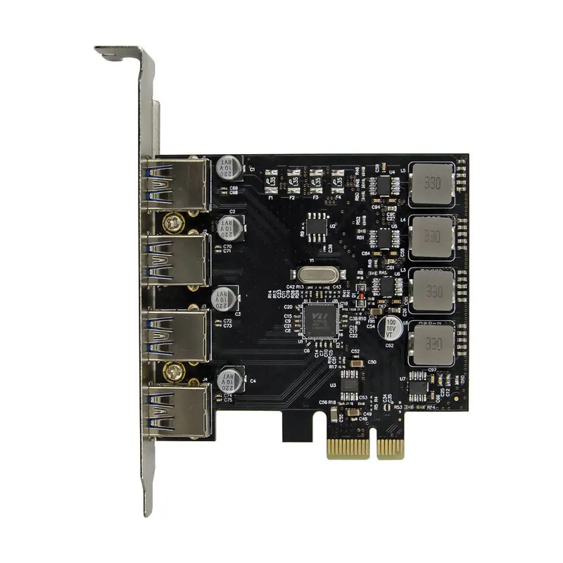 PCIe to 4-port USB3.0 Conversion Card PCI-e USB3.0 Expansion card VL805 chip without external power supply