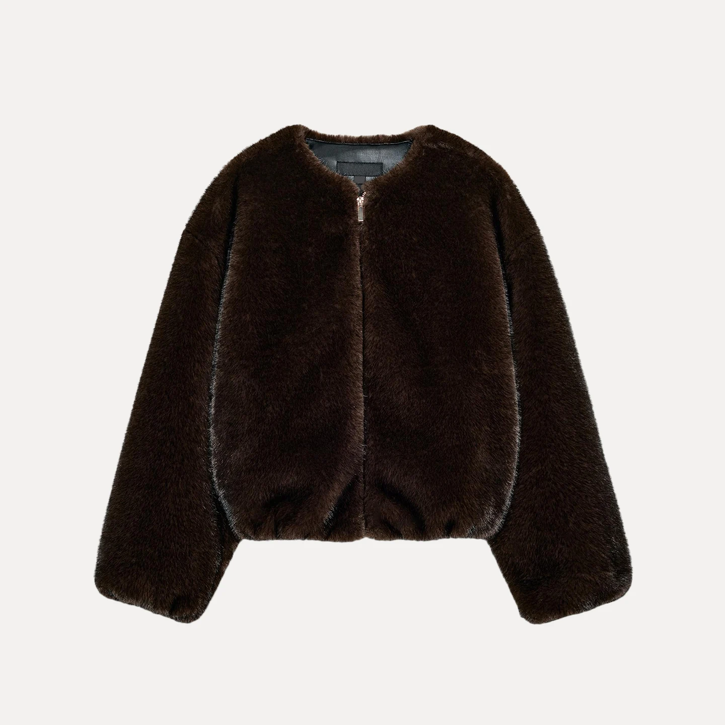 Z Pilot Jaet Mujer Efecto Piel Artificial 2025 Nuevo Sle ort Prendas de Abrigo Largo Sve redondo Ne Cierre de Cremallera