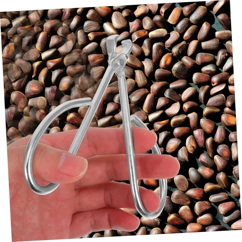 Heavy Duty Stainless Steel Nut Sheller Chestnut Walnut Pine Nut Cracker Easy Shelling Tool view 6
