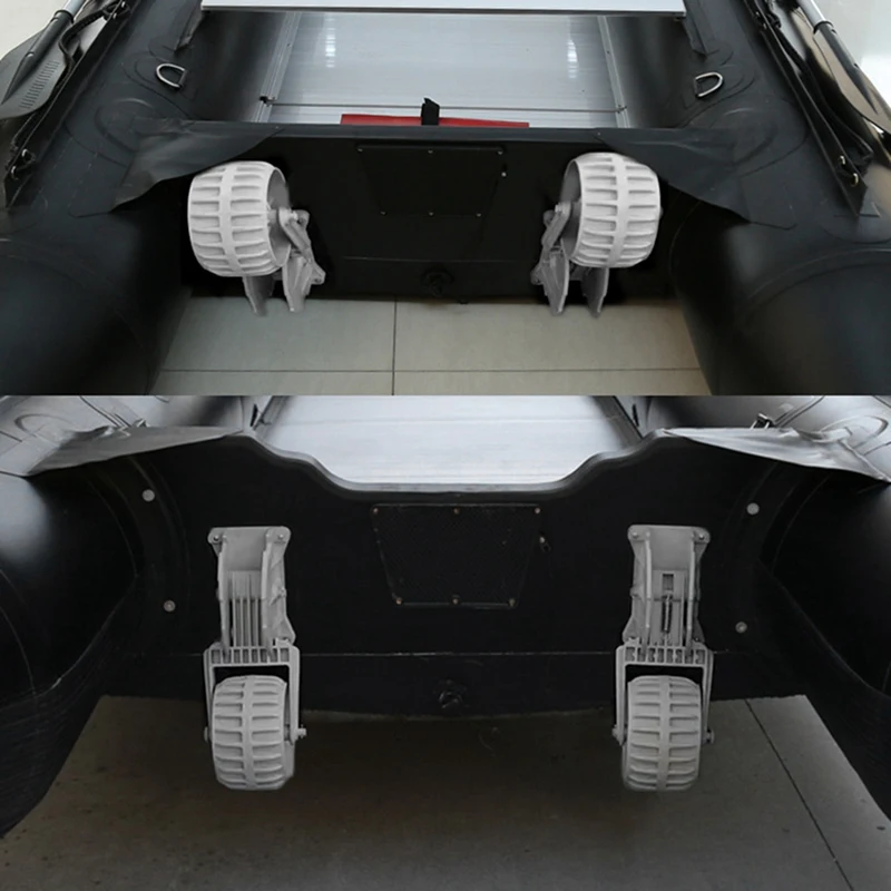 

B0a-tBoat Trailer Rack Portable Simple Retractable Launch Wheel Push Tug Wheel for Rubber Boat Speedboat Kayak Fishing