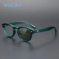 VICKI, gafas multifocales graduadas con luz azul fotocromática cuadrada y redonda para hombres y mujeres, se pueden personalizar 1013
