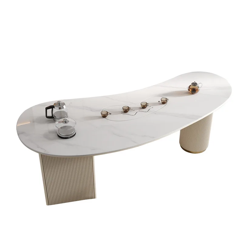 

Rock slab tea table modern light luxury household kettle integrated