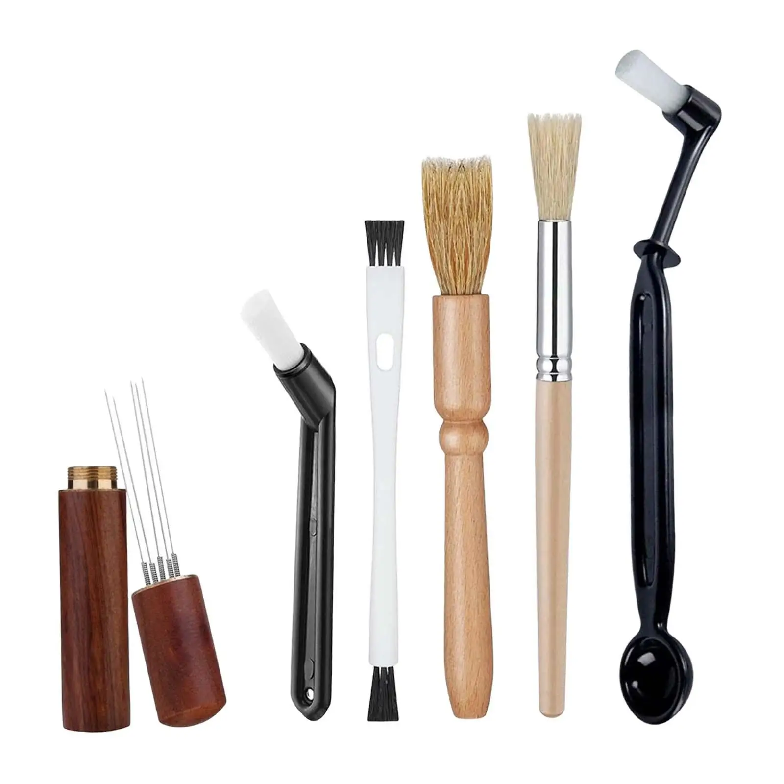 Cepillo de limpieza para molinillo de café, herramienta limpiadora de máquinas, cepillo de Espresso para máquina de leche de soja