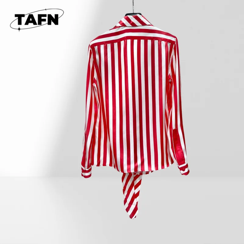 الحرير السيدات قميص القطن الناعم المتضخم استرخاء صالح بلوزة المرأة كم قميص ساحة الرقبة بلوزة مريحة مكتب WearAH0167