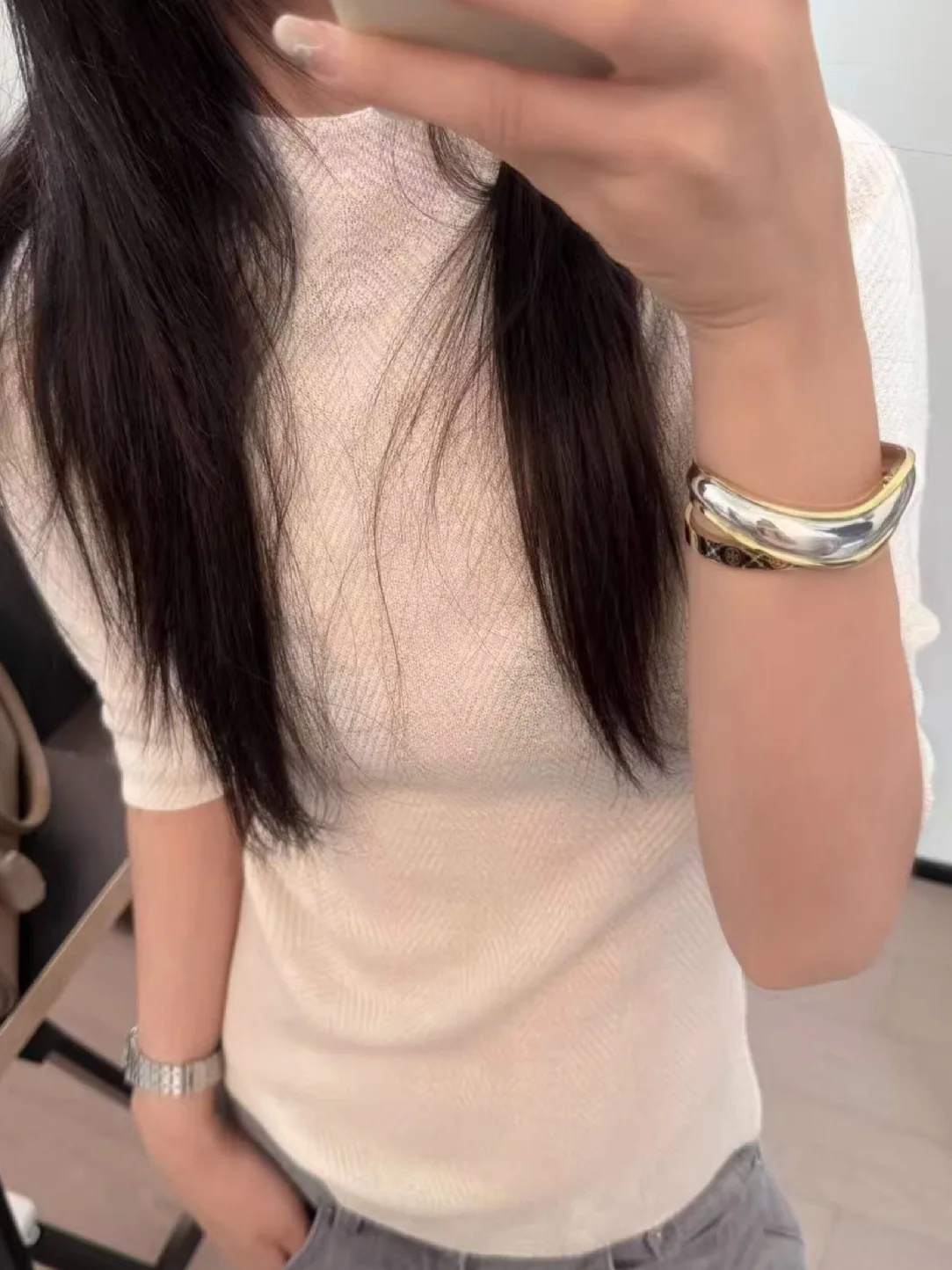 

High Ne ort Sve Knitted Sweater Women Slim Fit Semi Transparent Texture Inner Wear Top Bright Tead Wool Blend