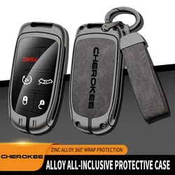 Custodia per chiave Auto in lega di zinco Shell Fob per Jeep Cherokee Remote Control Protector per JEEP CHEROKEE Key Cover accessori Auto