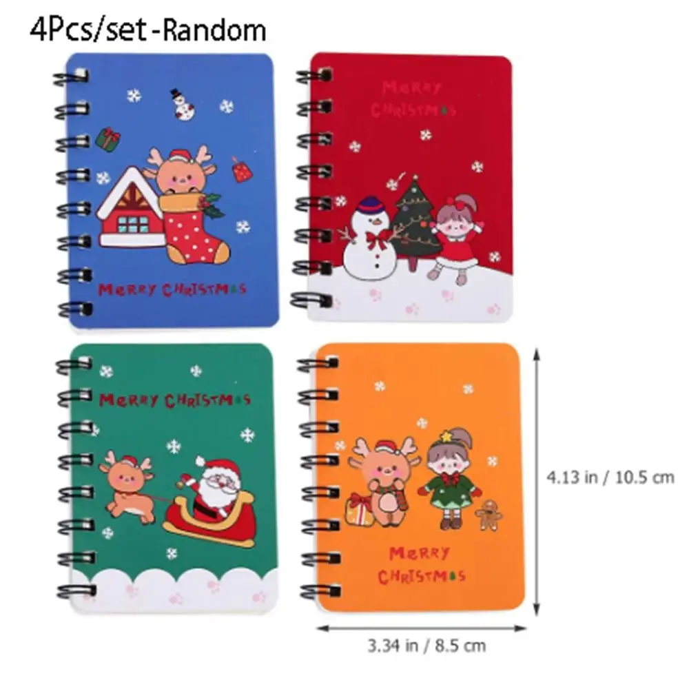 Notepad koil Natal longgar kreatif, Notebook Mini tebal kartun hadiah anak-anak