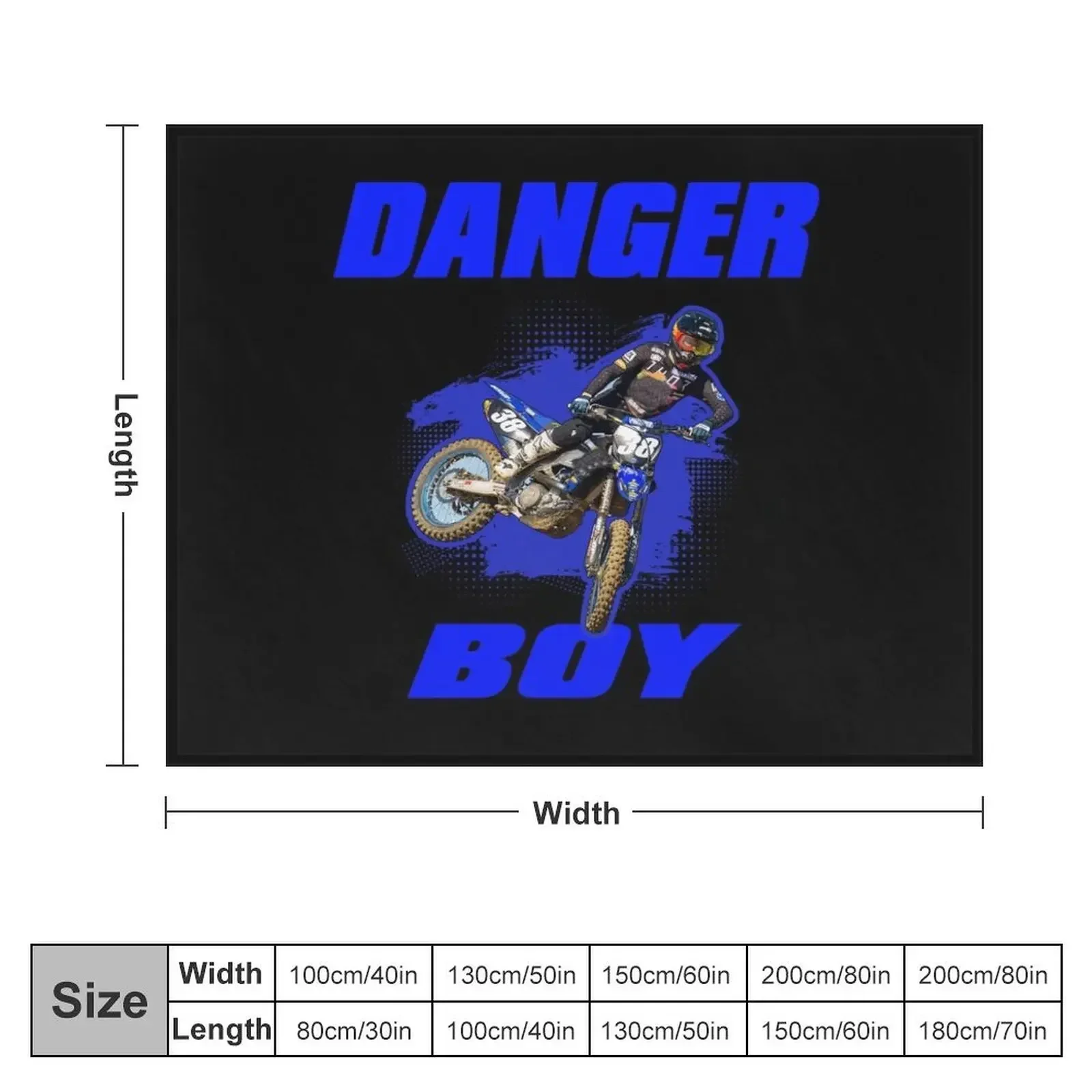 DANGERBOY 38 - Motocross and Supercross Fan art Throw Blanket Luxury Brand Soft Plaid Blankets