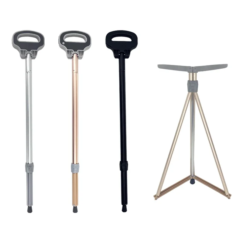 

2022 hot selling multi-function folding alpenstock walking stick with a chair and massage function outdoor walking stick