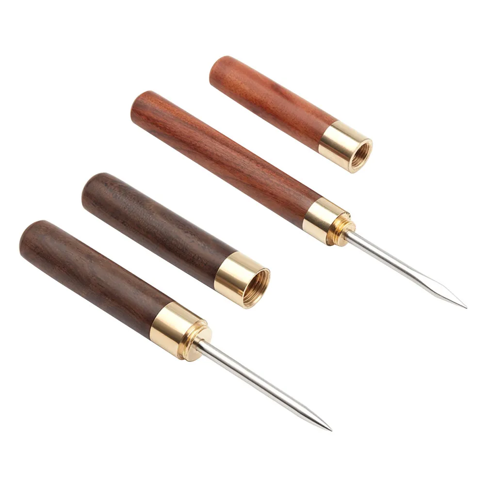 2Pcs Professional Puer Tea Needle and Cutter Set Premium Material Wood Handle Compact Design for Tight Cake Brick