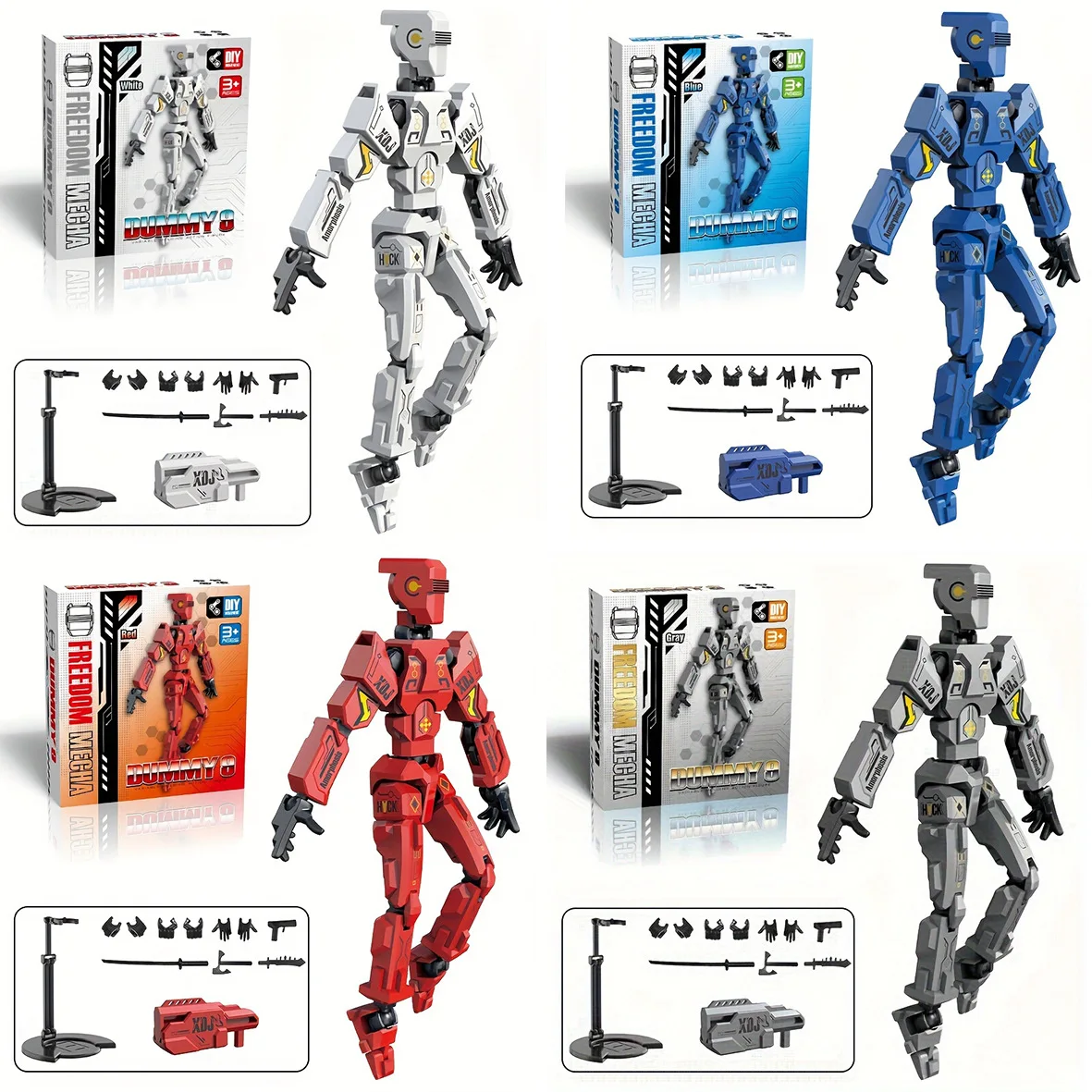 Novo produto impressão 3d de bonecas brinquedos de descompressão diy criatividade robô presentes de aniversário das crianças