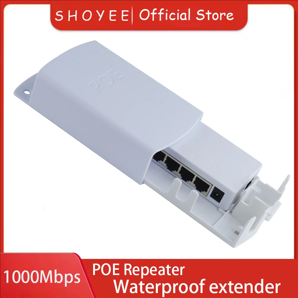 Novo repetidor PoE à prova d'água 1 em 2/4 saídas - extensor para CCTV externo, adaptador PoE de 2/4 portas, IEEE 802.3af/at