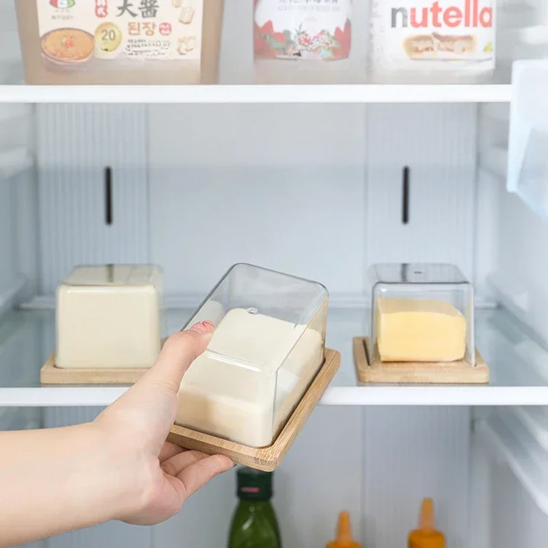 طبق الزبدة سكين الزبدة مع غطاء أكريليك شفاف المطبخ زبدة تخزين الحاويات صندوق زبدة أدوات المائدة لوازم المطبخ