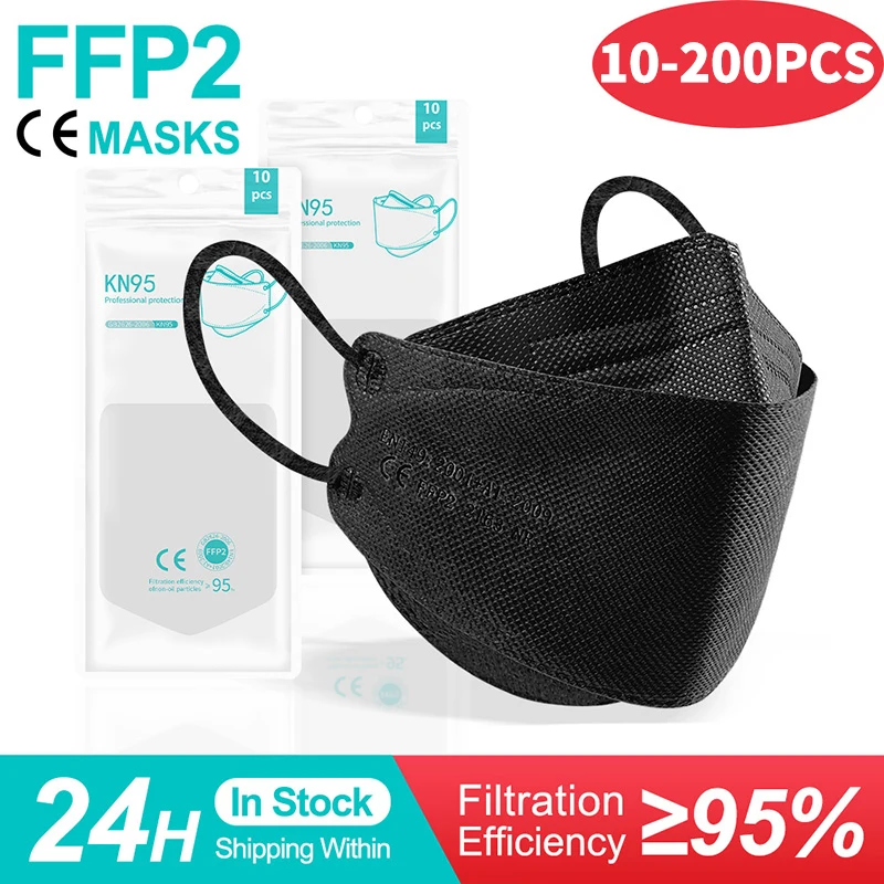 mascarillas ffp2 mascara facial ce aprovado fpp2 descartavel kn95 kf94 boca facial mascara de peixe preto ffp2mask kf94mask coreia 10200 pecas 01