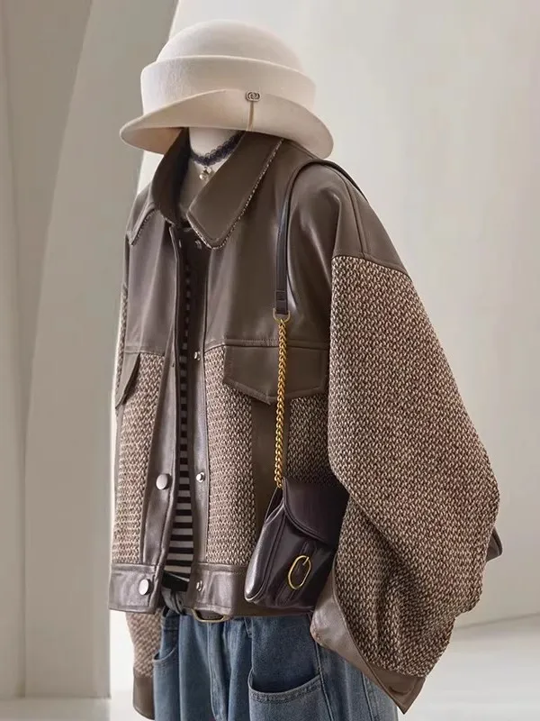 

Мужская свободная куртка оверсайз с длинными рукавами в американском стиле, текстурированная, молодежная, трендовая, весенняя верхняя одежда без бренда