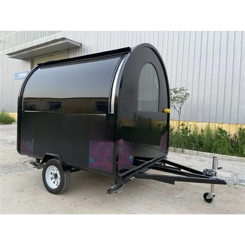 Mobile Towing Trailer 3 Compartment Water Sinks Set 7.2 ft Free Color Painting Fashion Trailer Truck for Sale