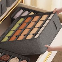 20/6/7 Grids Underwear Storage Box Multifunctional with Dividers Socks Drawer Organizer Folding with Handle Home Sorting Boxes