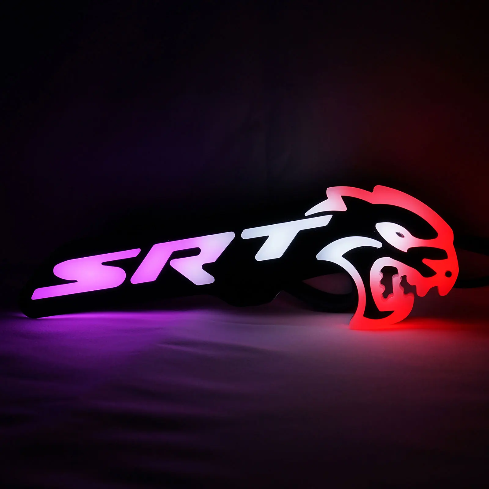 Lámpara de rejilla RGB dinámica multicolor, indicador de advertencia de peligro, luz de precaución intermitente, luces emblema para Hellcat SRT Dodge