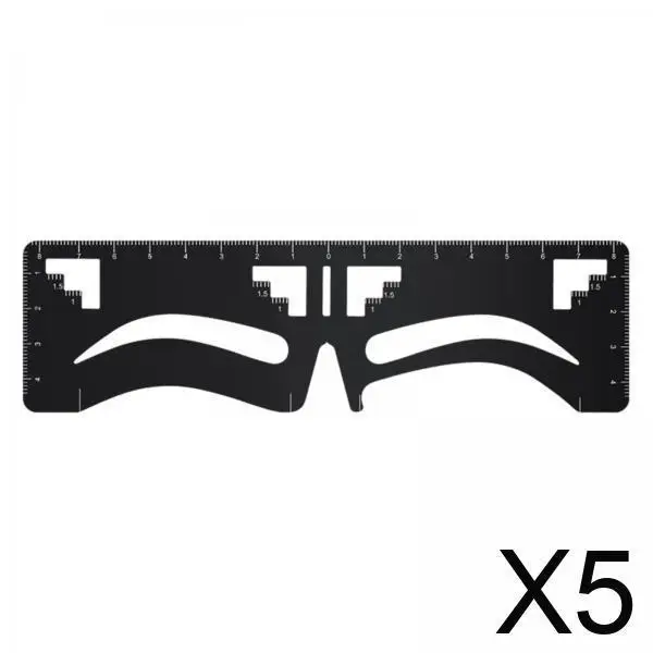 Modello professionale per misura sopracciglia con righello per stencil per sopracciglia in acciaio inossidabile per trucco e styling