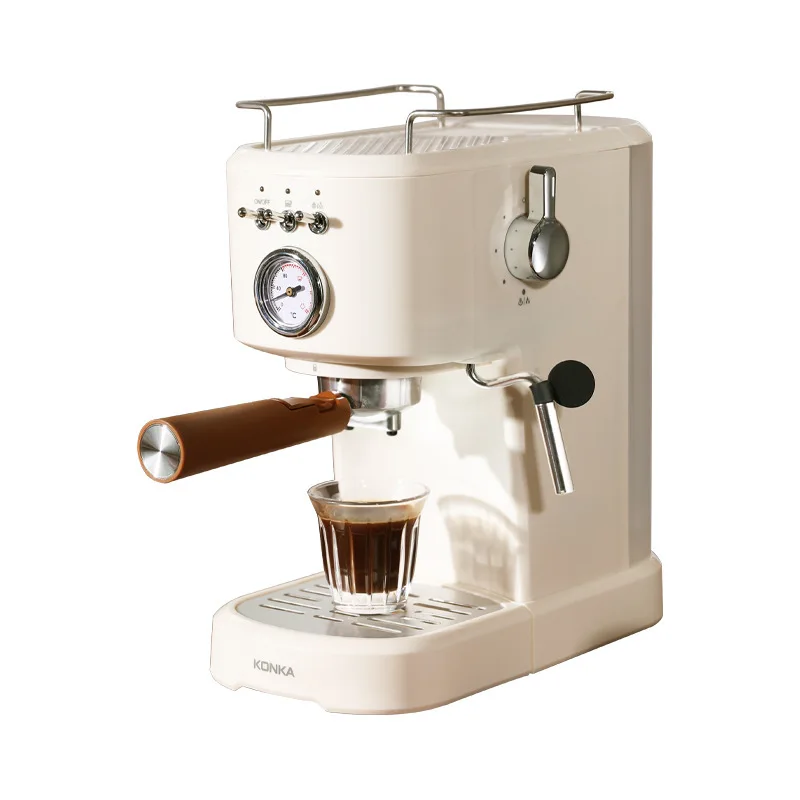 Máquina de café pequena semiautomática, espuma do leite que puxa, bomba de pressão, vapor, agregado familiar, 1PC