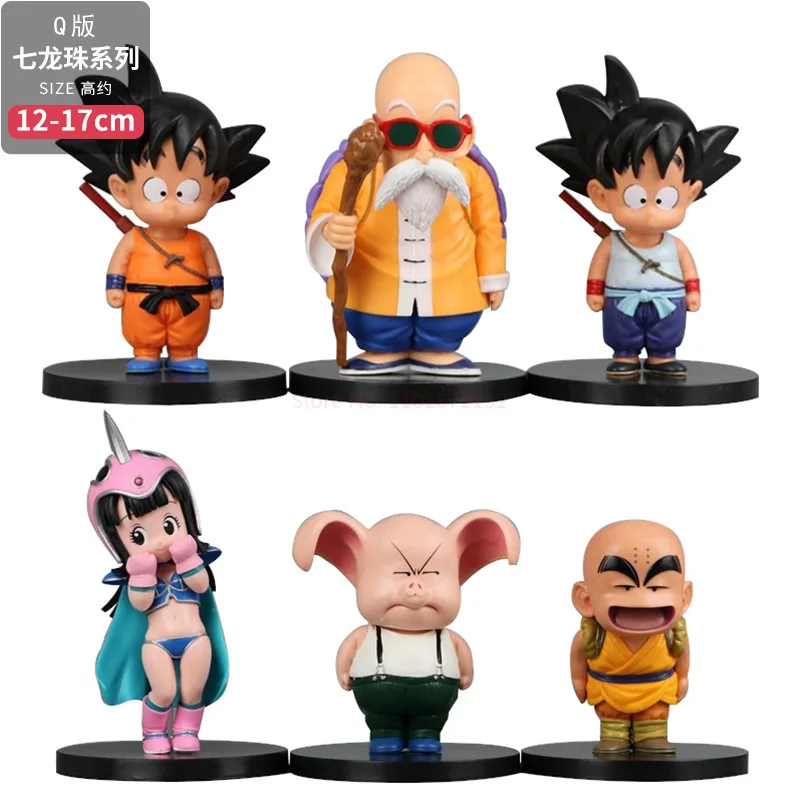 Bandai figuras de Anime de Pvc, juguetes de Dragon Ball, maestro Oolong, Roshi, regalos de cumpleaños y Navidad para amigos, lindos adornos de mesa