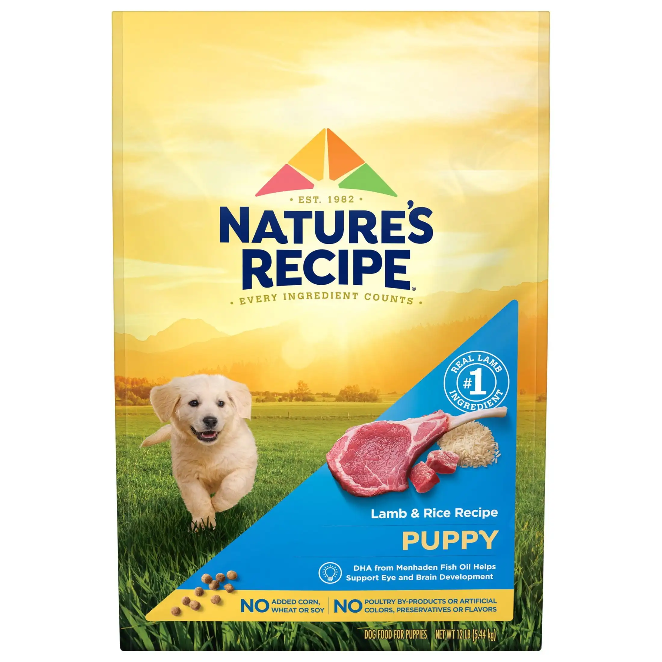 

Nature's Recipe Puppy Food, Lamb & Rice Flavor Recipe, Dry Dog Food 12 lb Bag