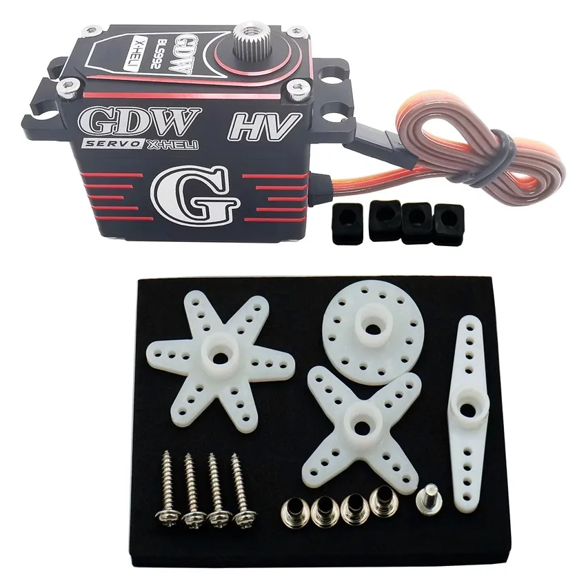 GDW BLS992HV BLS995HV 28KG 0.05Sec High Speed Standard Digital HV Full Metal Brushless Servo For RC Racer Helicopter Airplane