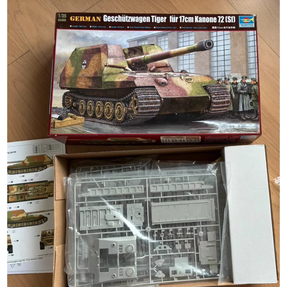 

Trumpeter 00378 1:35 Scale German Geschutzwagen Tiger Fur 17cm K72 Self Propelled Artillery Plastic Assembly Model Kit Building