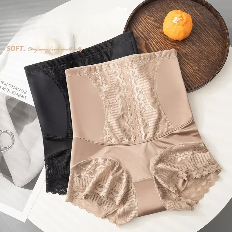 

Women High Waist Control Panties Seamless Shapewear Briefs With Lace Slimming Shorts Flat Belly Shaping Postpartum Underwear