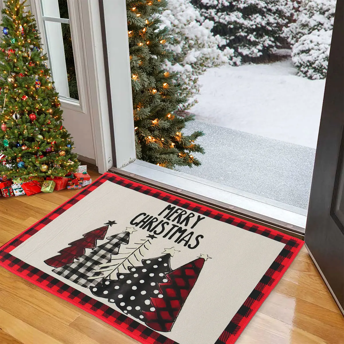 Christmas Door Mat Santa Claus Outdoor Carpet Merry Christmas Decorations For Home 2024 Navidad Xmas Ornament Gifts NewYear 2025